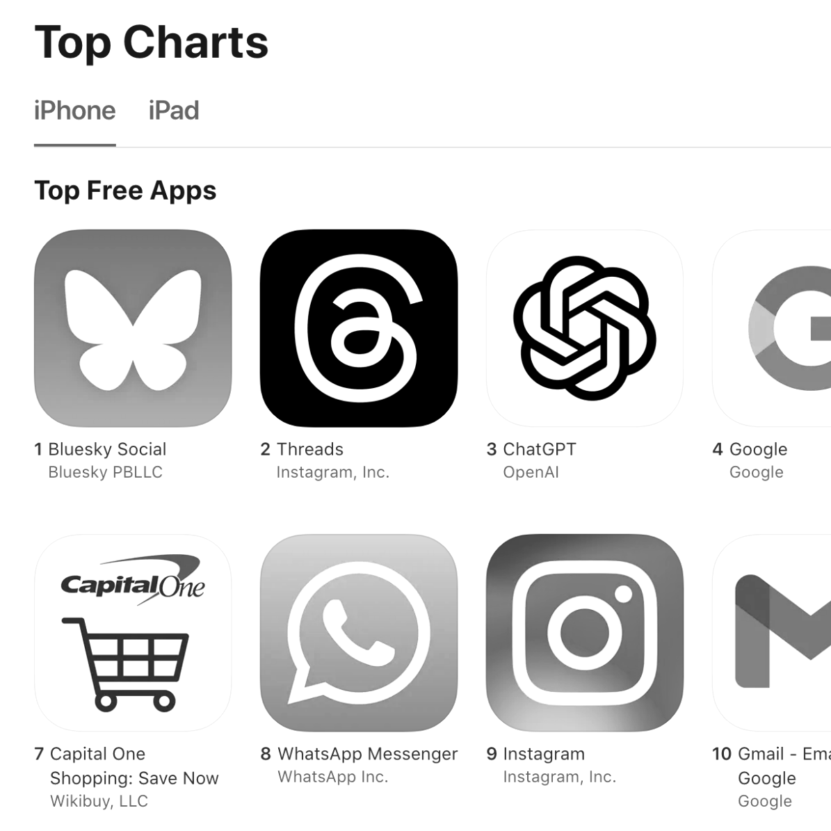 Blusky App Store Rank